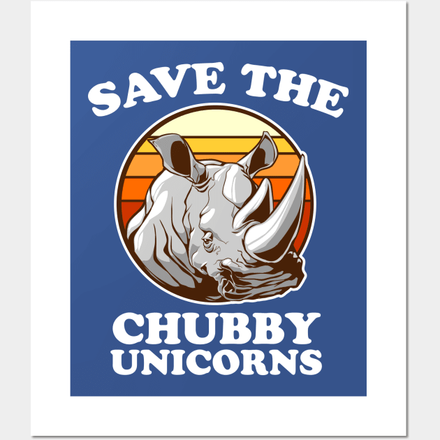 Save the Chubby Unicorns Wall Art by Styleuniversal